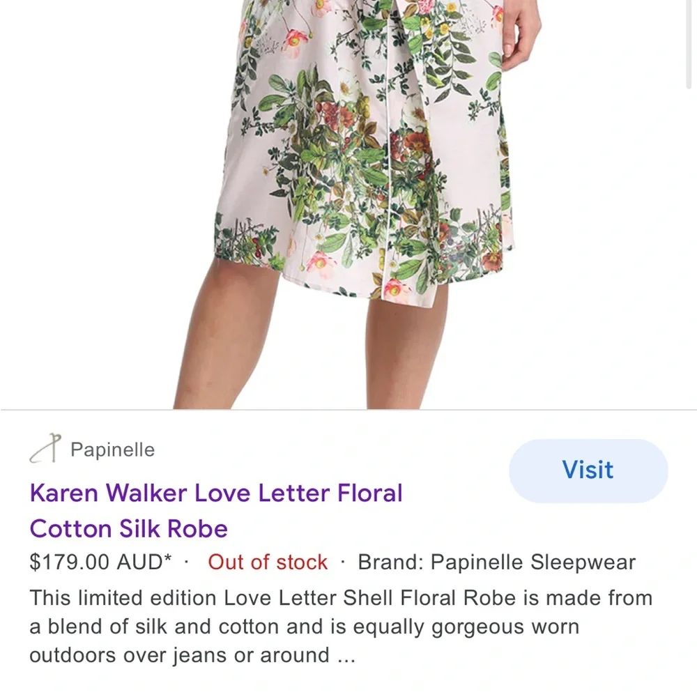 Karen Walker Love Letter Floral Robe sz S - Picture 5 of 12